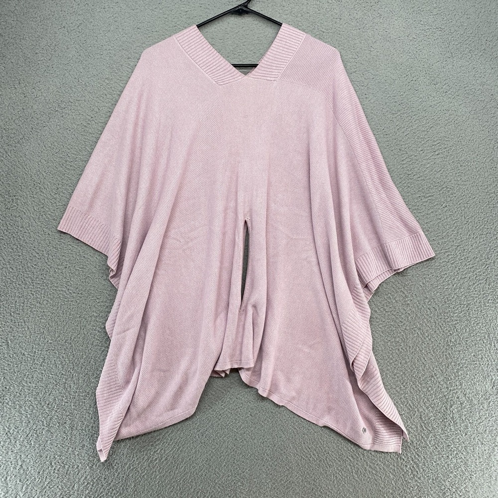 Lululemon Poncho Sweater Womens Lavender Pink Knit Silk Forward Flow Cape‎